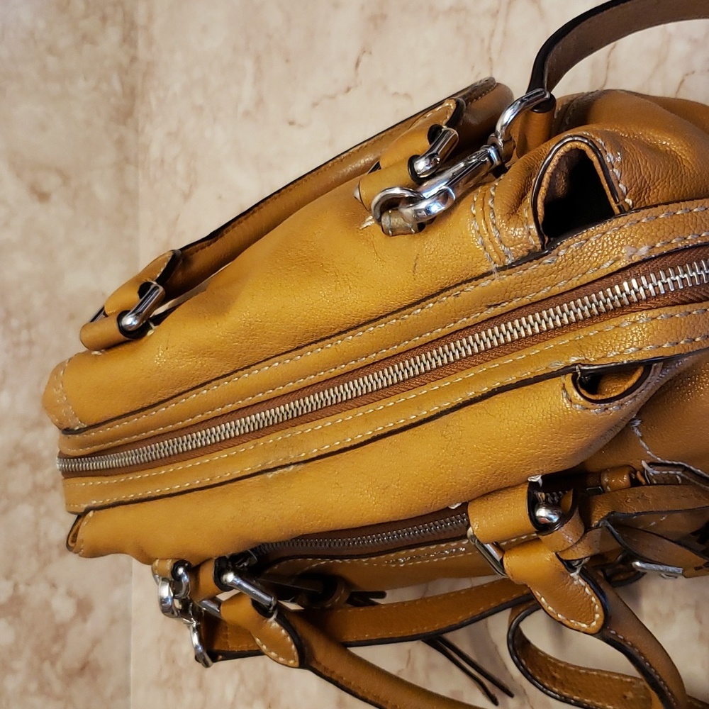 Michael Kors Camel Brown Leather Satchel - Picture 7 of 10